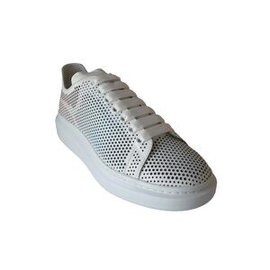 Alexander McQueen Perforated Leather Oversized Sneakers White Red